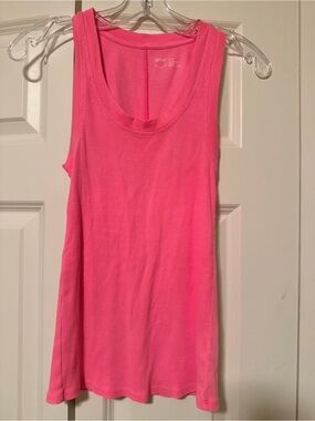 Aerie Women's Neon Pink Ribbed Tank Top XS